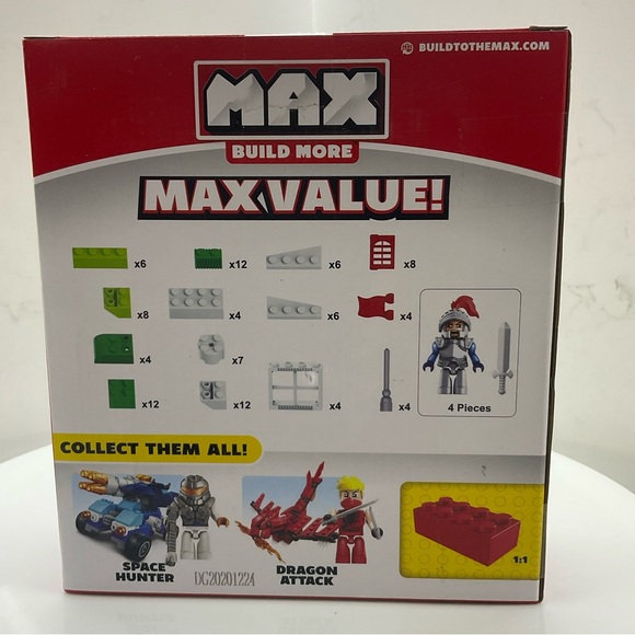 Max Build More Knight's Castle Building Toy w\ Figure 100+ Pcs.  Zuru 2019 New - Picture 2 of 7